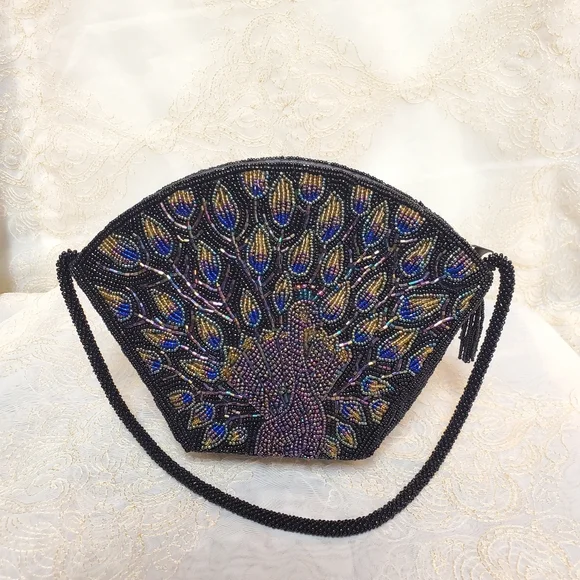 Chico's Beaded Peacock Handbag - Picture 4 of 16